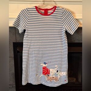 Joules Girls Rosalee Dogs Appliqué Dress